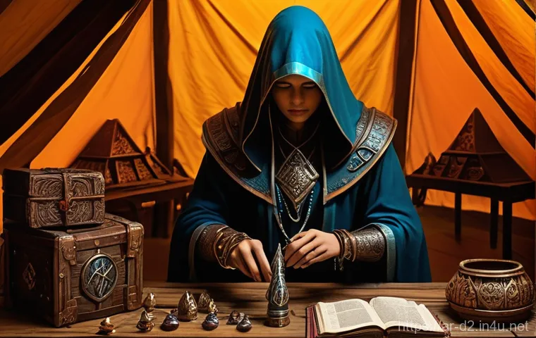 디아블로2 바알런 도는 법 - **Prompt:** A diverse group of Diablo 2 heroes, including a powerful Sorceress casting a blizzard sp...