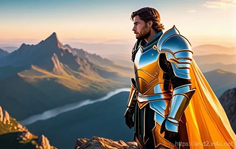 디아블로2 해외 랭킹 순위 - A diverse group of four heroic fantasy adventurers – a heavily armored male barbarian, a robed femal...