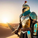 디아블로2 아이템 강화 팁 - A detailed fantasy scene showing a Middle Eastern-inspired warrior character in intricately designed...